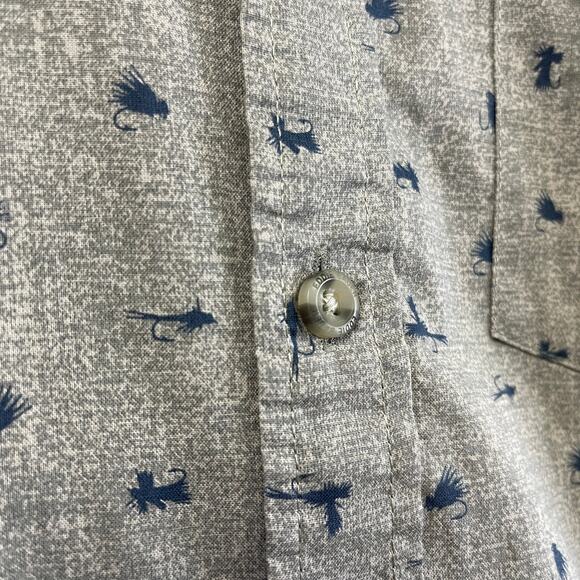 Eddie Bauer Button‎ Front Shirt Mens Tall XL Classic Fit Fishing Flies Outdoor - Picture 3 of 11